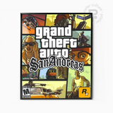 Grand Theft Auto: San Andreas – Póster icónico del videojuego clásico ambientado en Los Santos