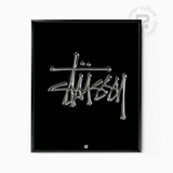 Stüssy – Logo Chrome en Negro