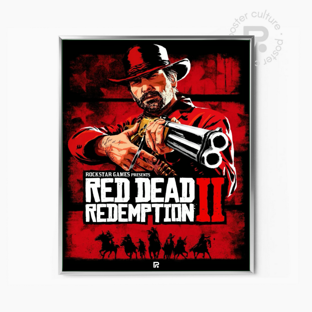 Red Dead Redemption II – Póster oficial del forajido Arthur Morgan con escopeta