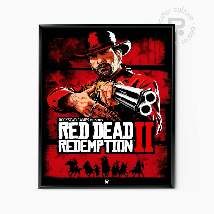 Red Dead Redemption II – Póster oficial del forajido Arthur Morgan con escopeta