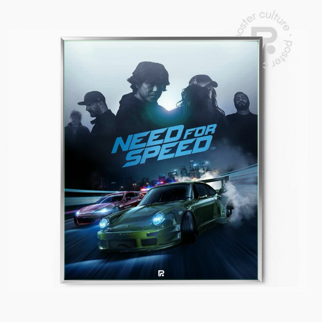 Need for Speed – Póster de carreras nocturnas y coches deportivos