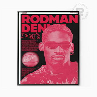 Dennis Rodman – Red collage tribute with career highlights
